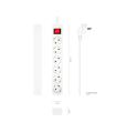 AISENS Base Multiple 6 Tomas Con Interruptor Con Cable 3x1.5mm2, Blanco, 1.4m