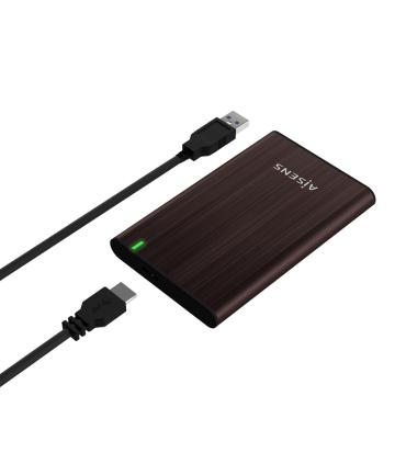 AISENS Caja Externa 2.5" ASE-2525BWN 9.5 mm SATA A USB 3.0 USB 3.1 Gen1, Marron