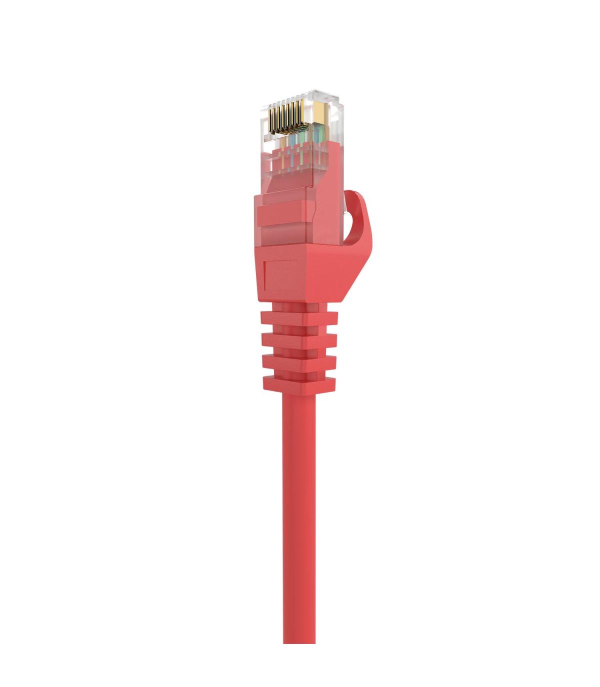 AISENS Cable de Red Latiguillo RJ45 LSZH Cat.6A 500 Mhz UTP AWG24, Rojo, 1.0M