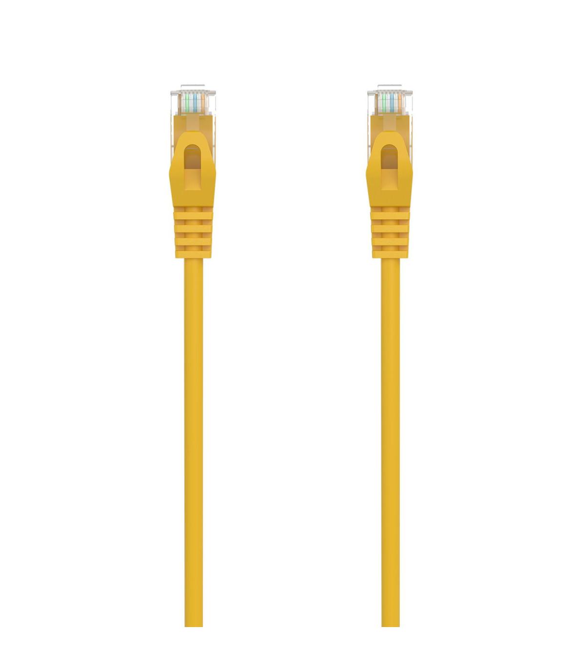 AISENS Cable de Red Latiguillo RJ45 LSZH Cat.6A 500 Mhz UTP AWG24, Amarillo, 30CM