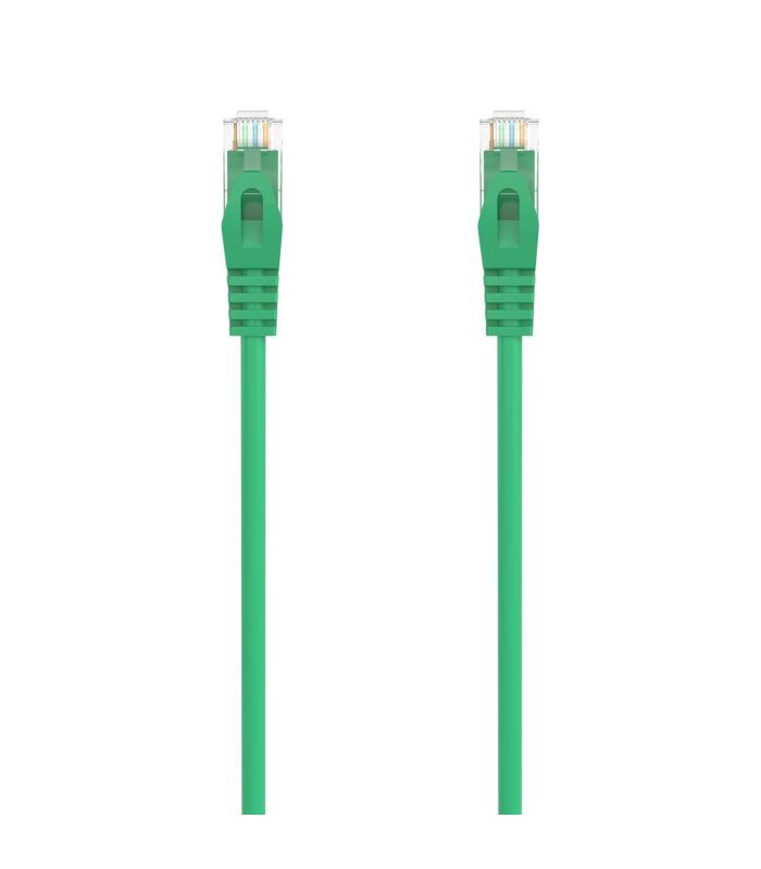 AISENS Cable de Red Latiguillo RJ45 LSZH Cat.6A 500 Mhz UTP AWG24, Verde, 1.0M