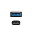 Nanocable Cable USB 3.1, Gen2 10 Gbps 3A, tipo USB-C M-A M, Negro, 2 m
