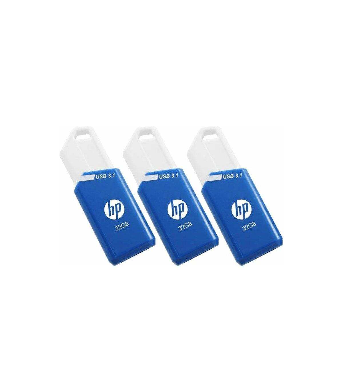 USB 3.1 HP 32GB X755W PACK DE 3 AZUL