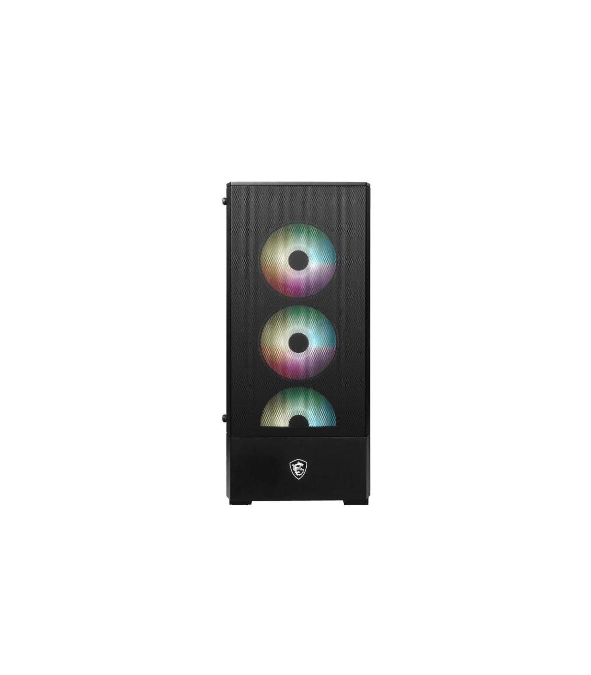 MSI MAG FORGE 112R carcasa de ordenador Midi Tower Negro, Transparente