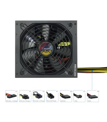 TooQ TQAPOLO-600SP unidad de fuente de alimentación 600 W 20+4 pin ATX ATX Negro