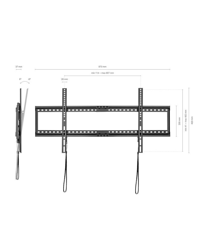AISENS Soporte ECO Inclinable para Monitor TV 75Kg de 37-90, Negro