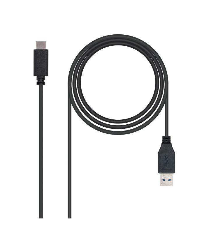 Nanocable USB 3.1, 1m cable USB USB 3.2 Gen 2 (3.1 Gen 2) USB C USB A Negro