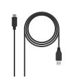 Nanocable USB 3.1, 1m cable USB USB 3.2 Gen 2 (3.1 Gen 2) USB C USB A Negro