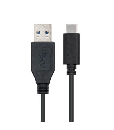 Nanocable USB 3.1, 1m cable USB USB 3.2 Gen 2 (3.1 Gen 2) USB C USB A Negro