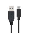 Nanocable USB 3.1, 1m cable USB USB 3.2 Gen 2 (3.1 Gen 2) USB C USB A Negro