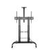AISENS Soporte de Suelo ECO con Ruedas y Manivela, Bandeja para DVD y Soporte de Cámara para Monitor TV 100Kg de 60-100, Negro
