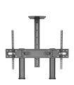 AISENS Soporte de Suelo ECO con Ruedas y Manivela, Bandeja para DVD y Soporte de Cámara para Monitor TV 100Kg de 60-100, Negro