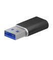 AISENS Mini Adaptador USB 3.2 Gen2 / USB 2.0 3A, Tipo USB-C/H-A/M, Negro