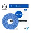 AISENS Cable de Red RJ45 LSZH CPR Dca CAT.7 600 MHZ S FTP AWG23, Azul, 100 m