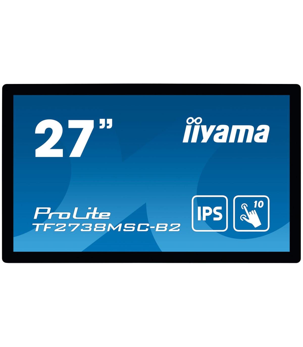 iiyama ProLite TF2738MSC-B2 pantalla para PC 68,6 cm (27") 1920 x 1080 Pixeles Full HD LED Pantalla táctil Multi-usuario Negro