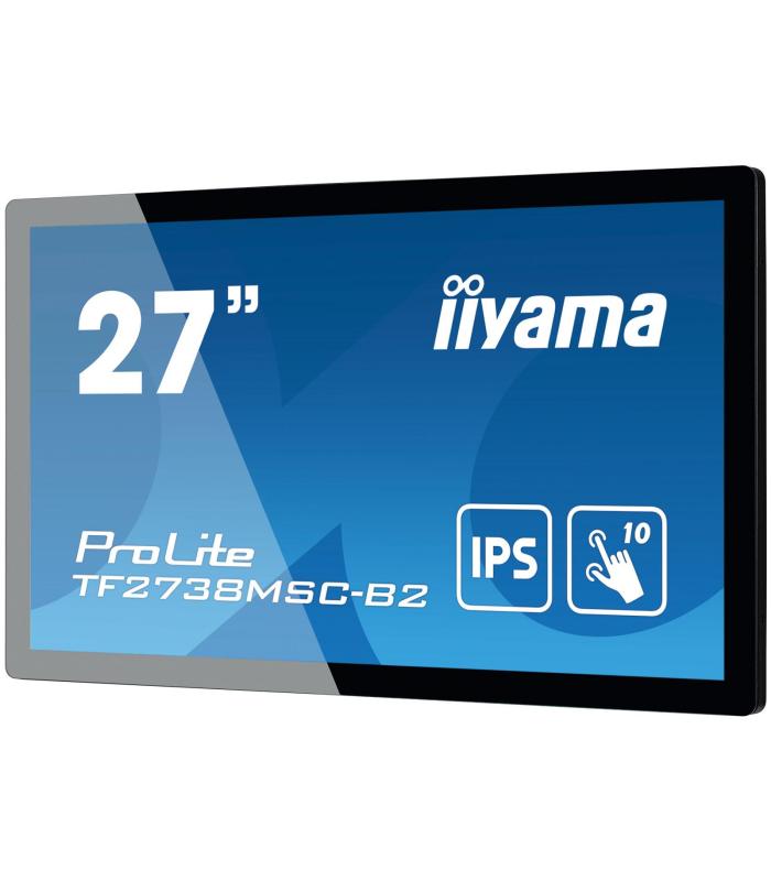 iiyama ProLite TF2738MSC-B2 pantalla para PC 68,6 cm (27") 1920 x 1080 Pixeles Full HD LED Pantalla táctil Multi-usuario Negro