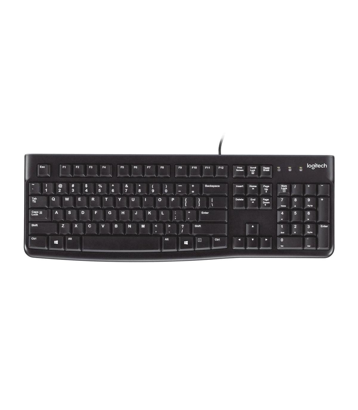 Logitech K120 Corded Keyboard teclado Universal USB QWERTY Español Negro