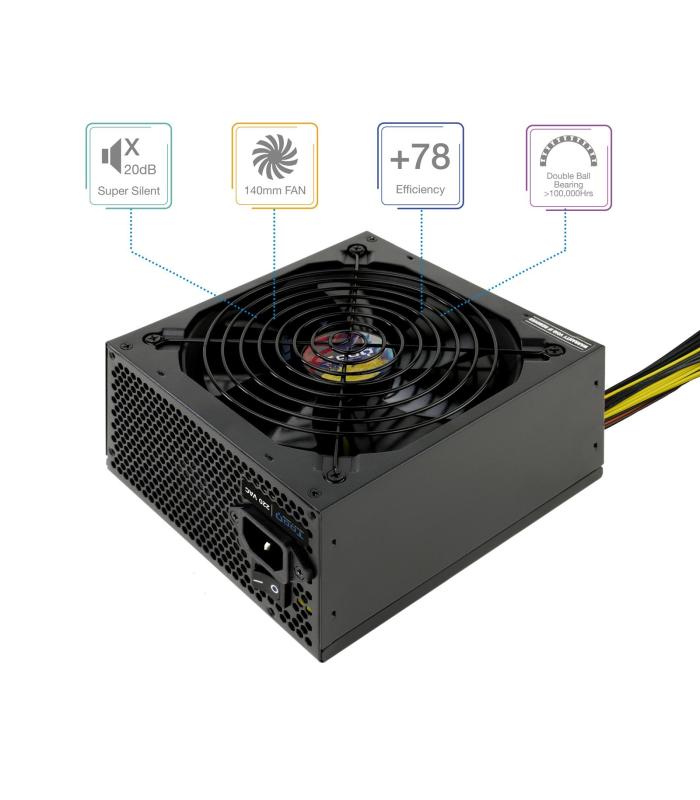 TooQ TQAPOLO-700SP unidad de fuente de alimentación 700 W 20+4 pin ATX ATX Negro