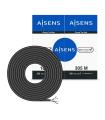 AISENS Cable de Red Exterior Impermeable RJ45 Cat.6 FTP Rigido AWG24, Negro, 305M