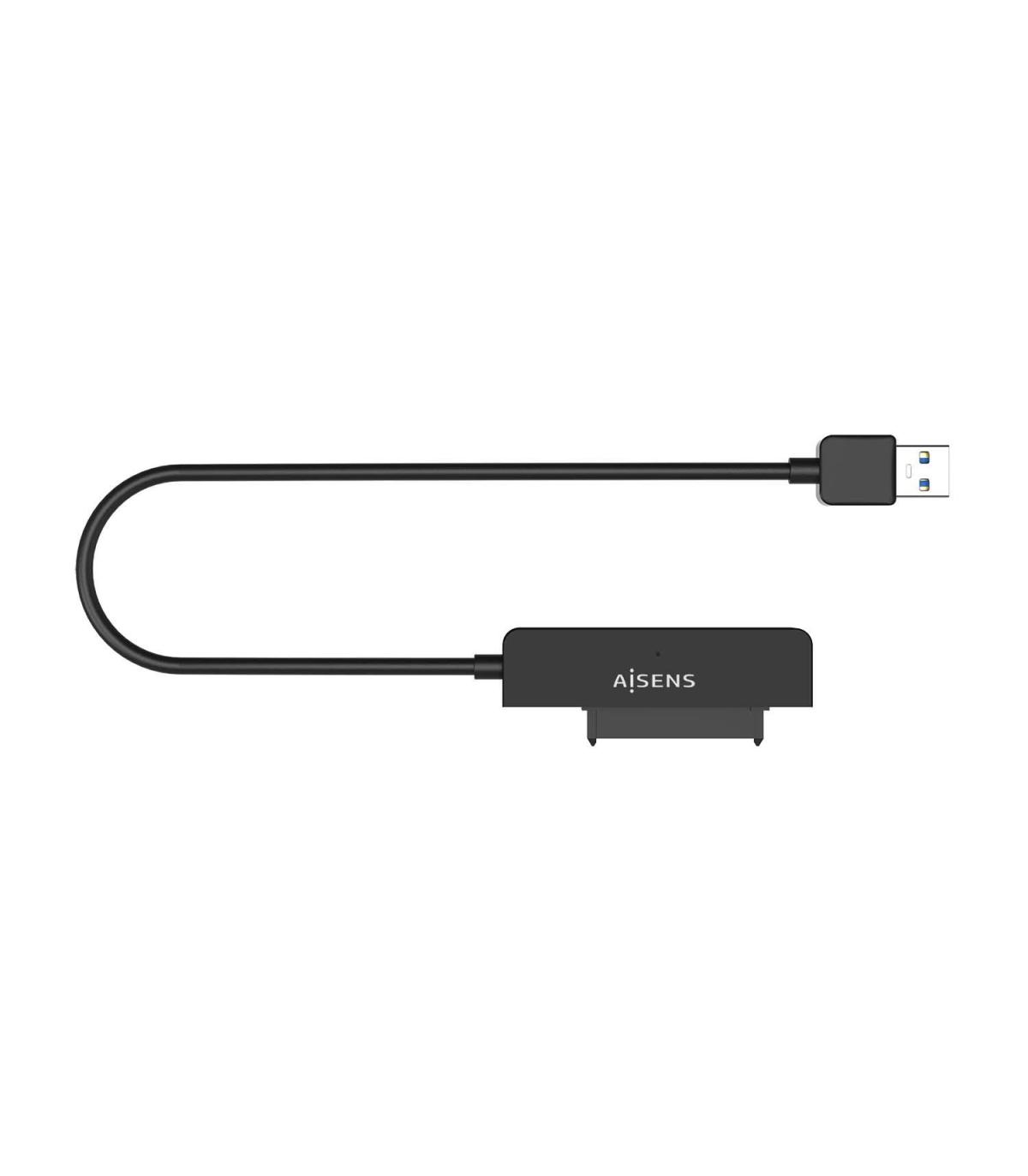 AISENS Adaptador SATA a USB-A USB3.0 USB3.1 Gen1 para Discos Duros 2.5″, Negro