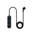 Nanocable Regleta de Enchufes con 3 Tomas, 1.4 m, Negro