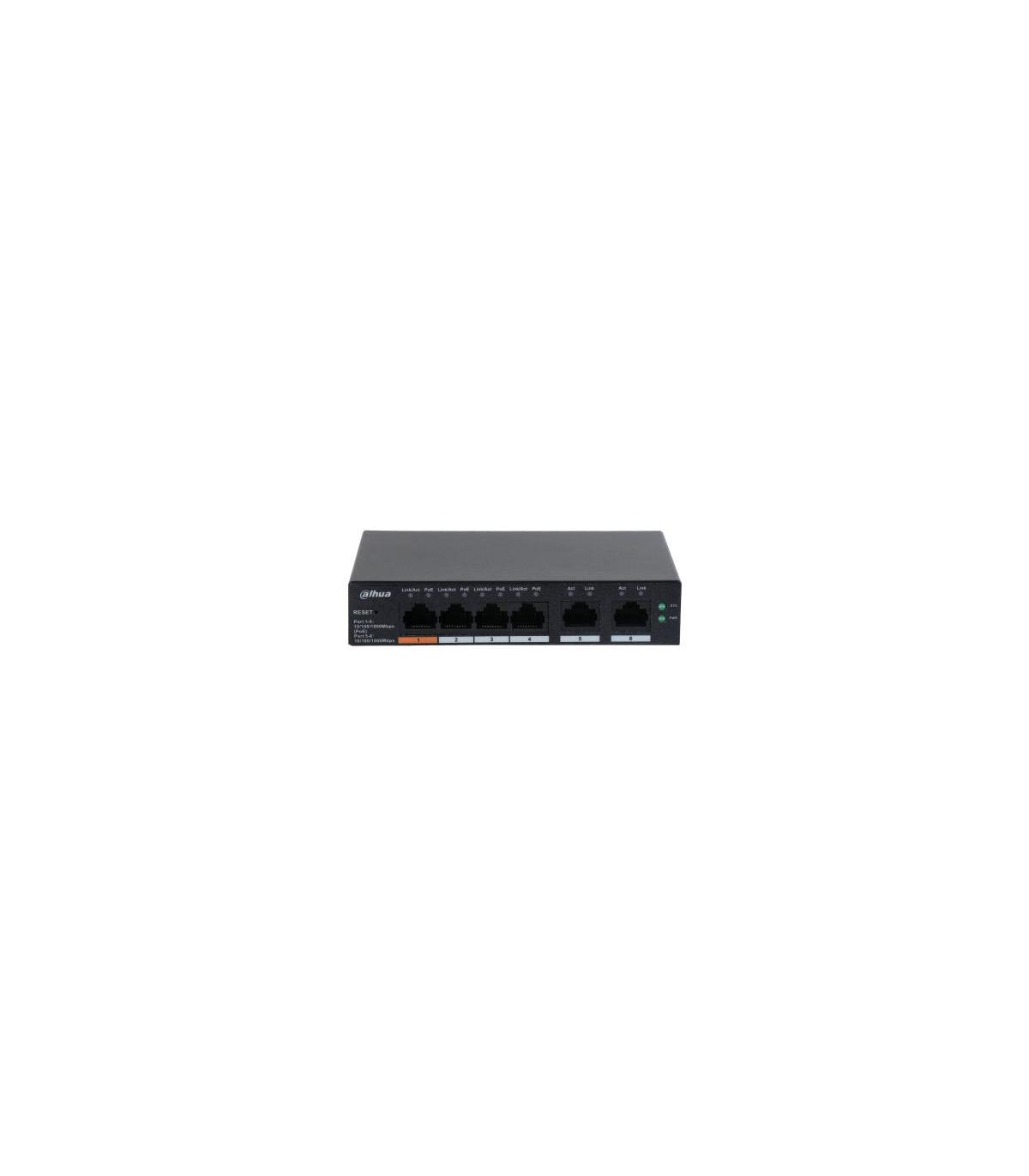 Dahua Technology DH-CS4006-4GT-60 switch Gestionado L2 Gigabit Ethernet (10 100 1000) Energía sobre Ethernet (PoE) Negro