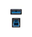 Nanocable 10.01.0802-BK cable USB USB 3.2 Gen 1 (3.1 Gen 1) 2 m USB A USB B Negro