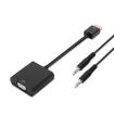 AISENS A122-0126 adaptador de cable de vídeo 0,1 m Negro