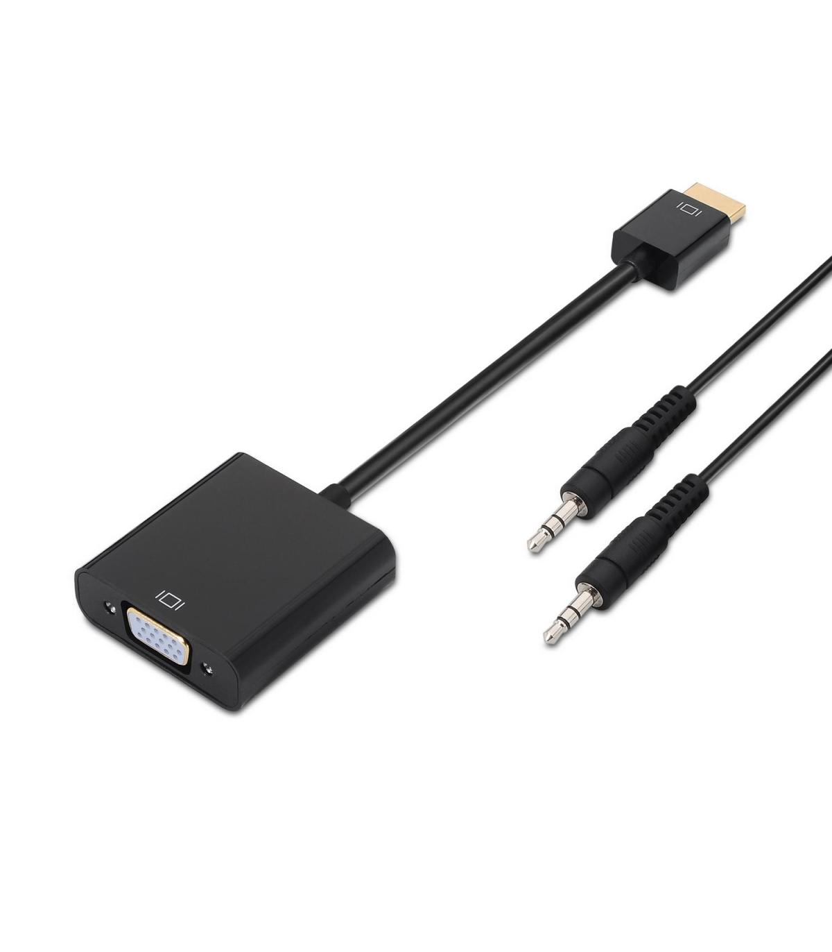 AISENS A122-0126 adaptador de cable de vídeo 0,1 m Negro