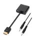 AISENS A122-0126 adaptador de cable de vídeo 0,1 m Negro