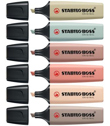 STABILO BOSS NatureColors marcador 6 pieza(s) Punta de cincel Negro, Bronce, Marrón, Verde, Gris, Verde claro