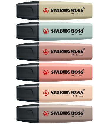 STABILO BOSS NatureColors marcador 6 pieza(s) Punta de cincel Negro, Bronce, Marrón, Verde, Gris, Verde claro