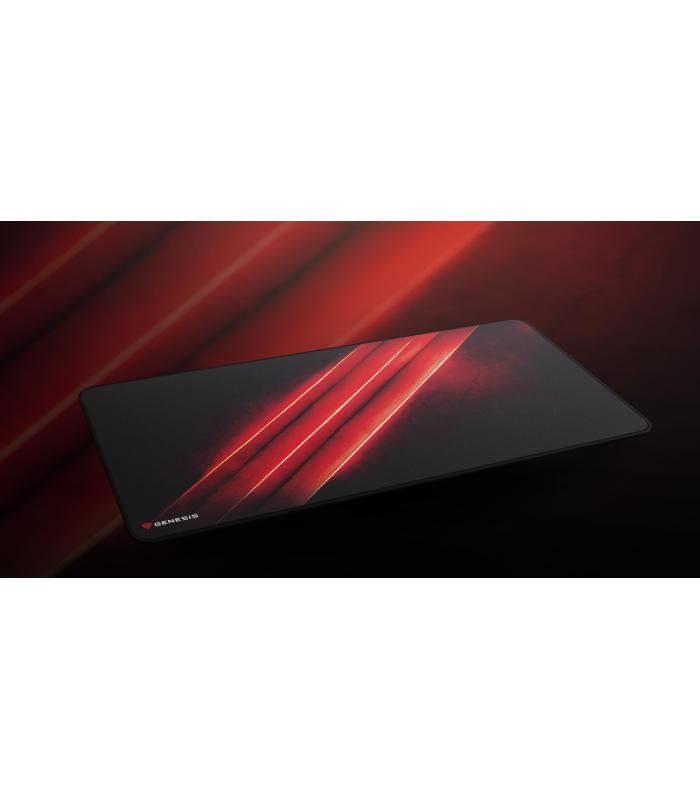 GENESIS Carbon 500 Maxi Flash G2 Alfombrilla de ratón para juegos Negro, Rojo