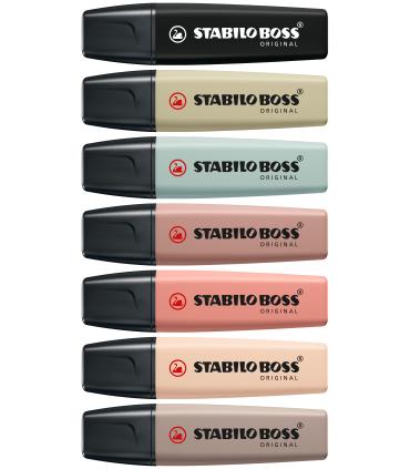 STABILO BOSS NatureColors marcador 6 pieza(s) Punta de cincel Negro, Bronce, Verde, Gris, Verde claro