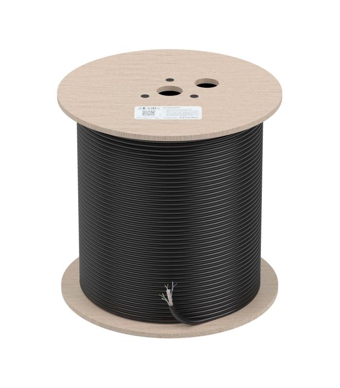 AISENS Cable de Red Exterior Impermeable RJ45 Cat.6 UTP Rígido CCA AWG23, Negro, 305M