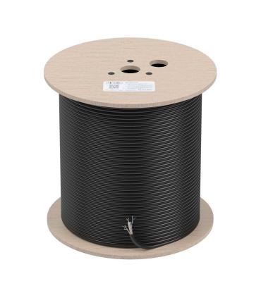 AISENS Cable de Red Exterior Impermeable RJ45 Cat.6 UTP Rígido CCA AWG23, Negro, 305M