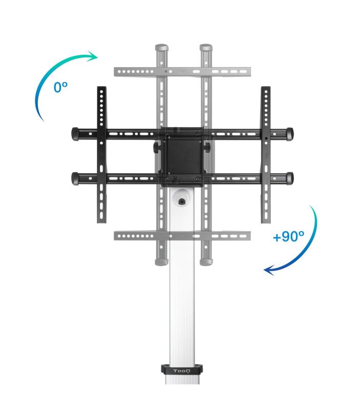 TooQ Hera Soporte de Suelo de Aluminio con Ruedas para Pantalla 37"-86"