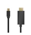 AISENS A125-0458 adaptador de cable de vídeo 3 m Mini DisplayPort HDMI Negro