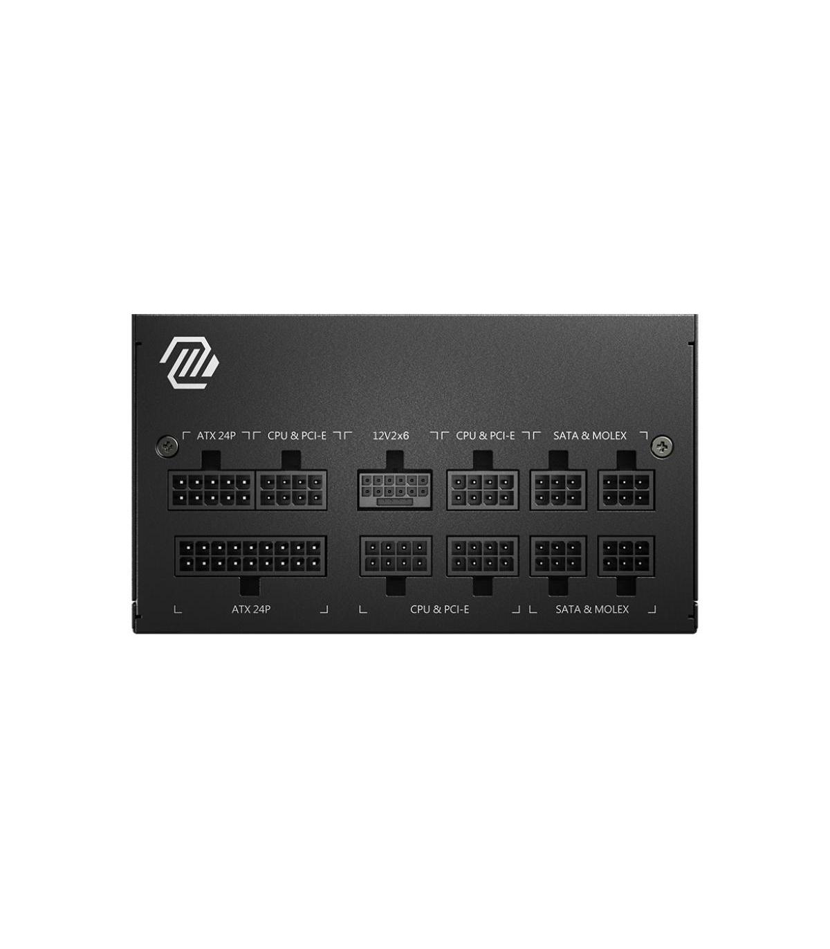 MSI MAG A750GL PCIE5 unidad de fuente de alimentación 750 W 20+4 pin ATX ATX Negro