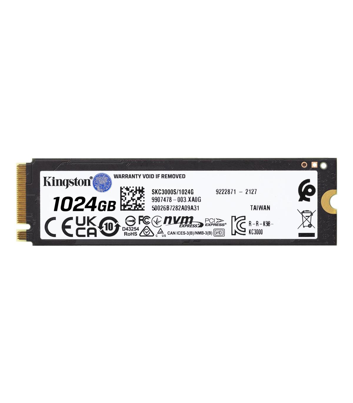 Kingston Technology KC3000 1,02 TB M.2 PCI Express 4.0 NVMe 3D TLC