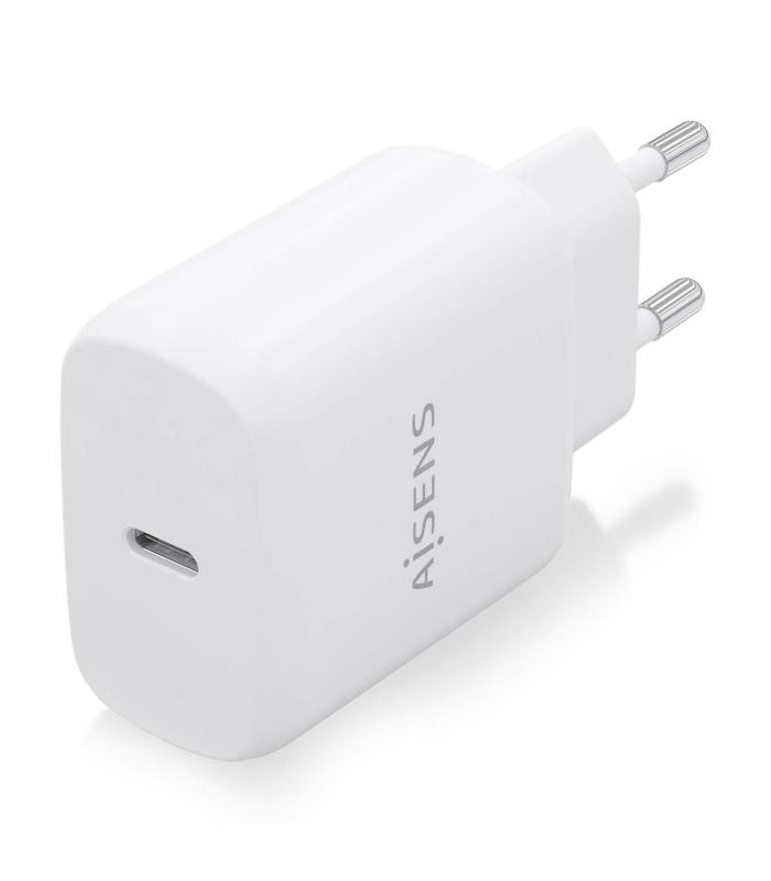 AISENS Cargador USB-C PD3.0 1 Puerto 1xUSB-C 25W, Blanco