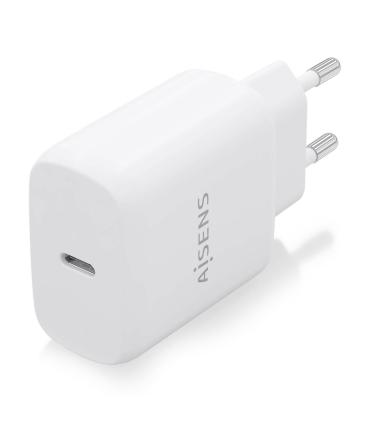 AISENS Cargador USB-C PD3.0 1 Puerto 1xUSB-C 25W, Blanco
