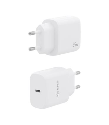 AISENS Cargador USB-C PD3.0 1 Puerto 1xUSB-C 25W, Blanco