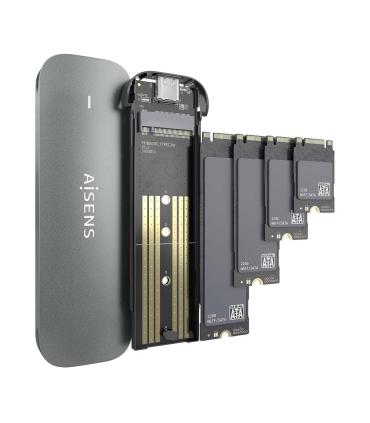 AISENS Caja Externa M.2 (NGFF) ASM2-006GRY SATA a USB3.1 Gen1, Gris