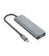 AISENS Hub USB 3.2 Gen1 5G USB-C, USB-C M-1xUSB-C H-3xUSB-A H, Gris, 15 cm