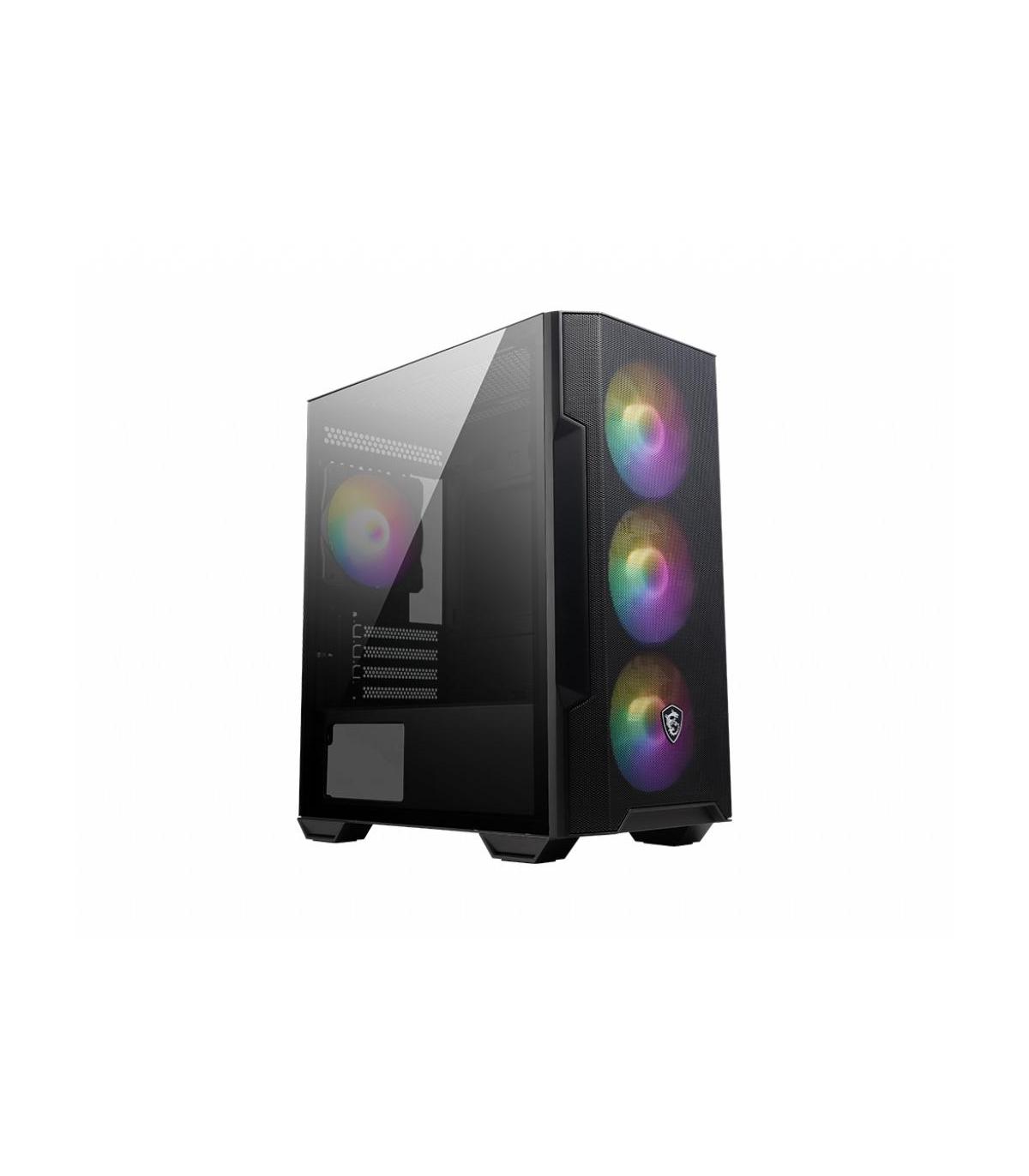 MSI MAG FORGE M100R carcasa de ordenador Midi Tower Negro, Transparente