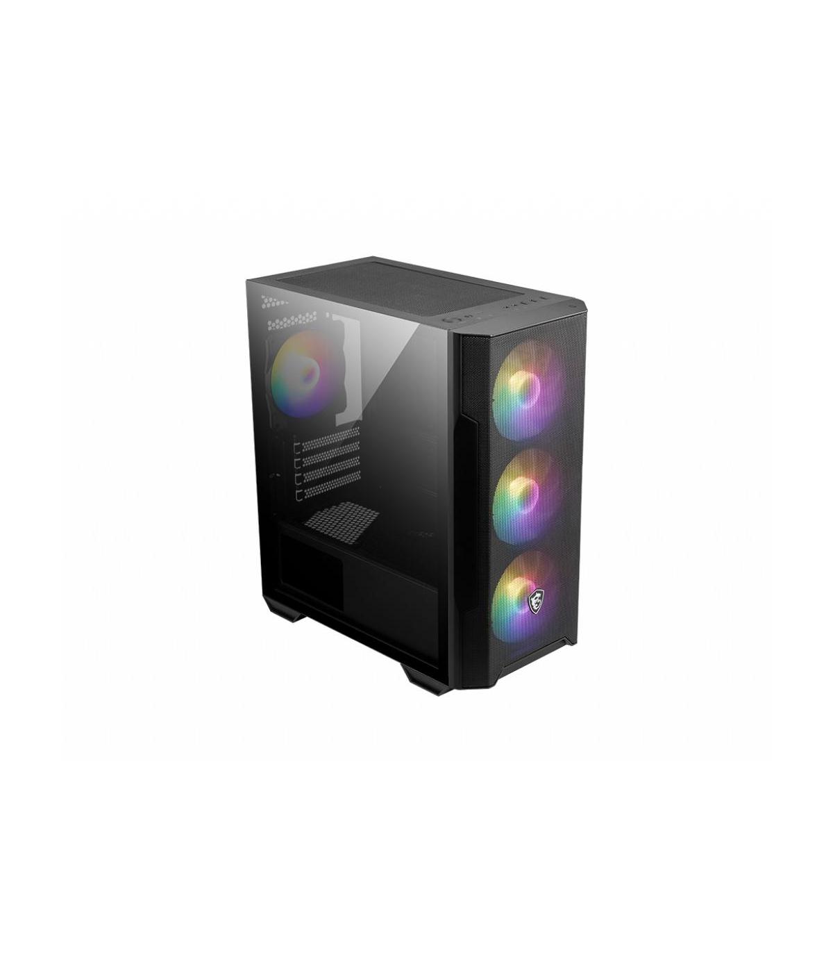 MSI MAG FORGE M100R carcasa de ordenador Midi Tower Negro, Transparente