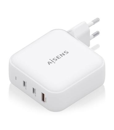 AISENS Cargador GaN 140W, 2xUSB-C PD3.1 QC4.0, 1xUSB-A QC3.0, Blanco