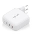 AISENS Cargador GaN 140W, 2xUSB-C PD3.1 QC4.0, 1xUSB-A QC3.0, Blanco
