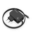 AISENS Cargador GaN 65W PD3.0 1xUSB-C 1.8m, Negro